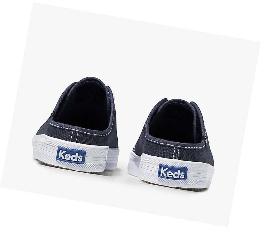 Keds Kickstart Mule Core Tela Scarpe Slip On Donna Blu Marino | YEIDT-0153
