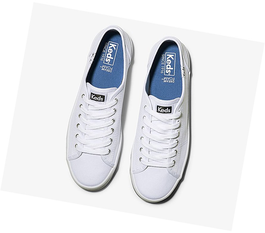 Keds Kickstart Scarpe Stringate Donna Bianche | DCBSX-3182
