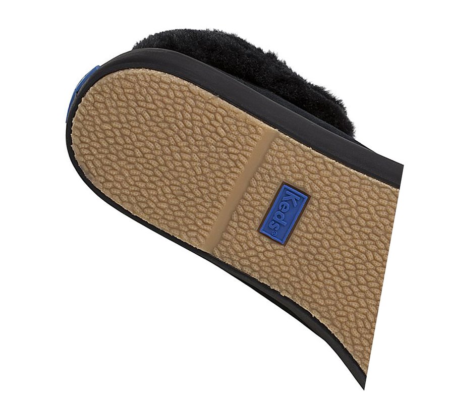 Keds Rise Hi Scamosciate Faux Fur Scarpe Stringate Donna Nere | ZCMYU-0789