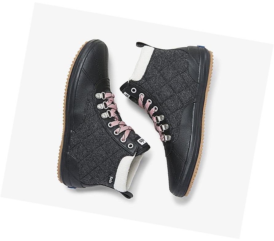 Keds Scout Boot II Acqua Stivali Alti Donna Nere | HQUBF-9320