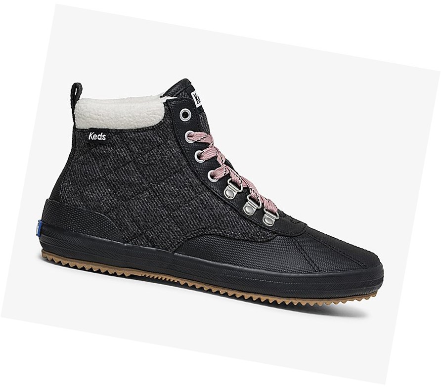 Keds Scout Boot II Acqua Stivali Alti Donna Nere | HQUBF-9320