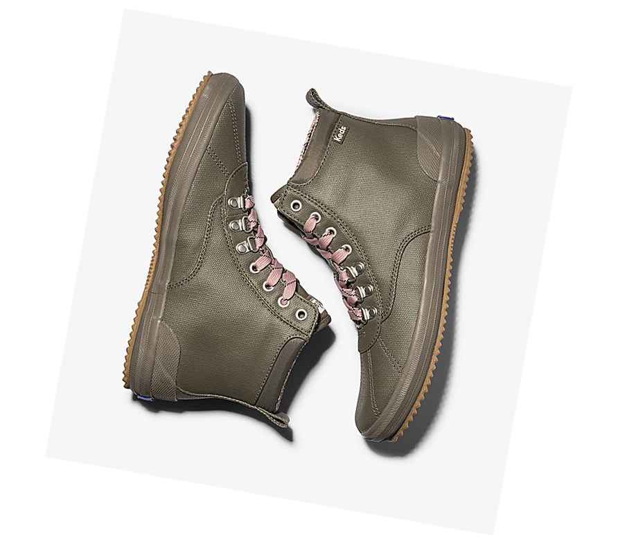 Keds Scout Boot II Acqua Stivali Stringati Donna Verde Oliva | SMQNG-1325