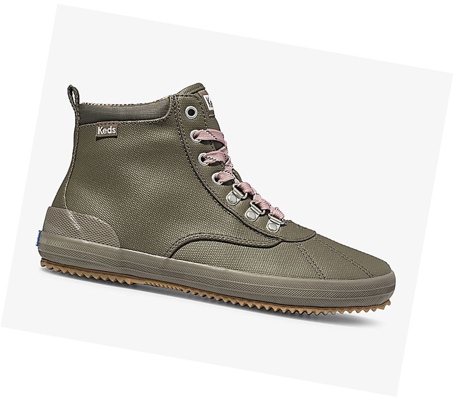 Keds Scout Boot II Acqua Stivali Stringati Donna Verde Oliva | SMQNG-1325