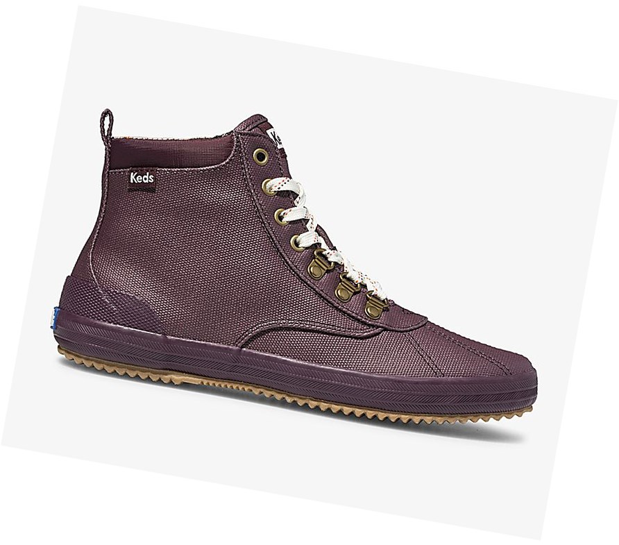 Keds Scout Boot II Acqua Stivali Stringati Donna Bordeaux | UWKDE-9671