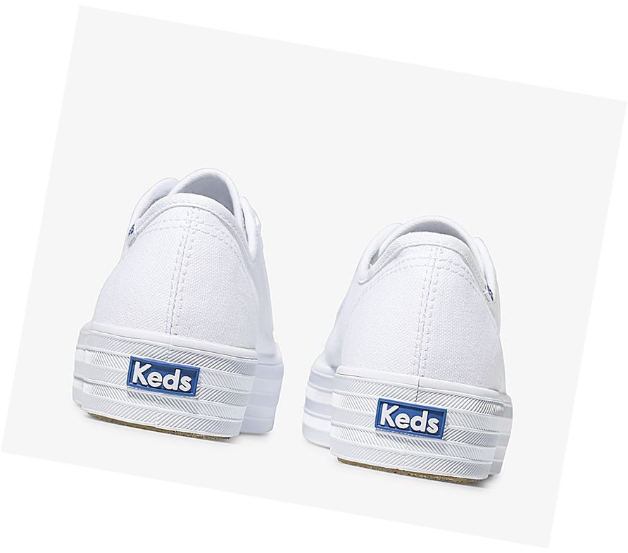 Keds Triple Kick Scarpe Stringate Donna Bianche | TBUKL-2016