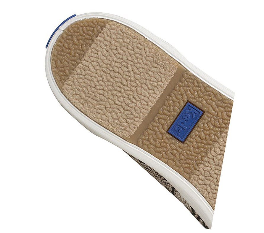 Keds Triple Kick Snake Scarpe Stringate Donna Crema Nere | VTEIG-6084