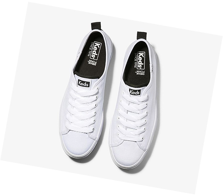 Keds Triple Up Seasonal Scarpe Stringate Donna Bianche | SEOUR-6802