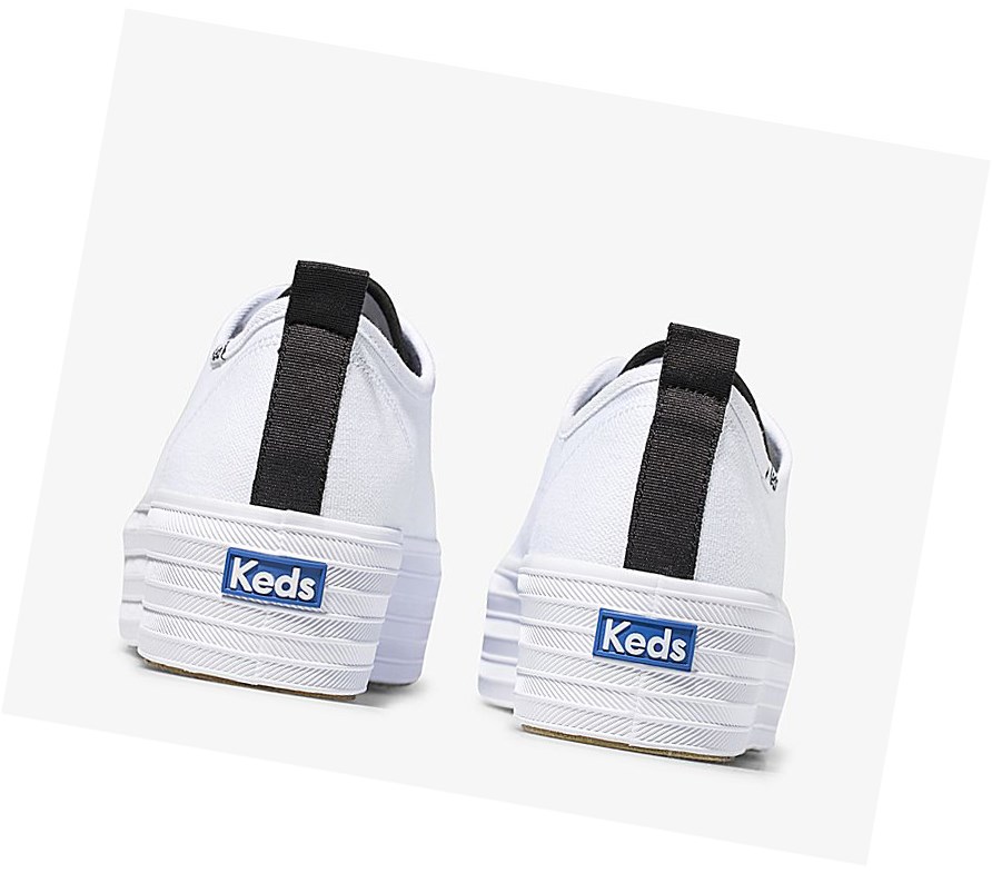 Keds Triple Up Seasonal Scarpe Stringate Donna Bianche | UOSXP-4268