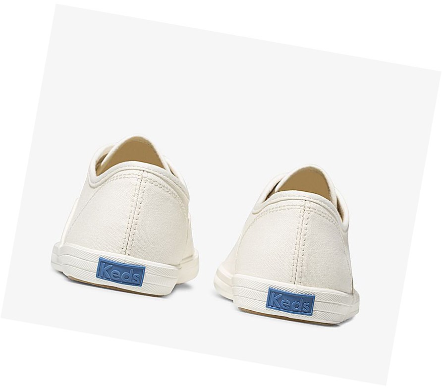 Keds Vintage Champion Tela Scarpe Stringate Donna Bianche | MUWNS-7246