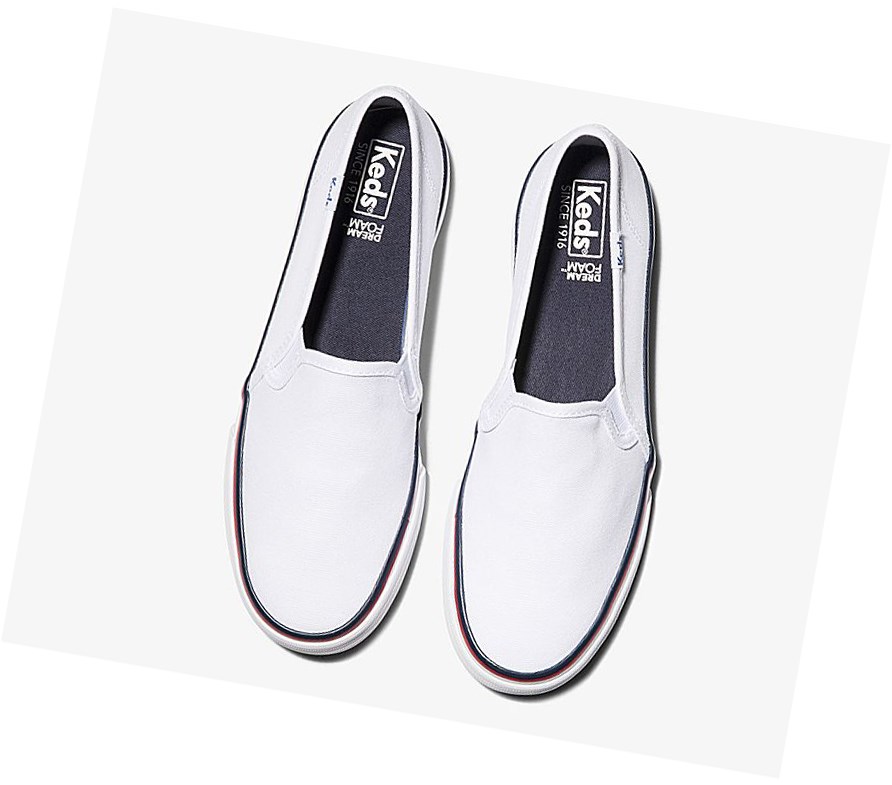 Keds Washable Double Decker Varsity Scarpe Slip On Donna Bianche | OJQTD-6287
