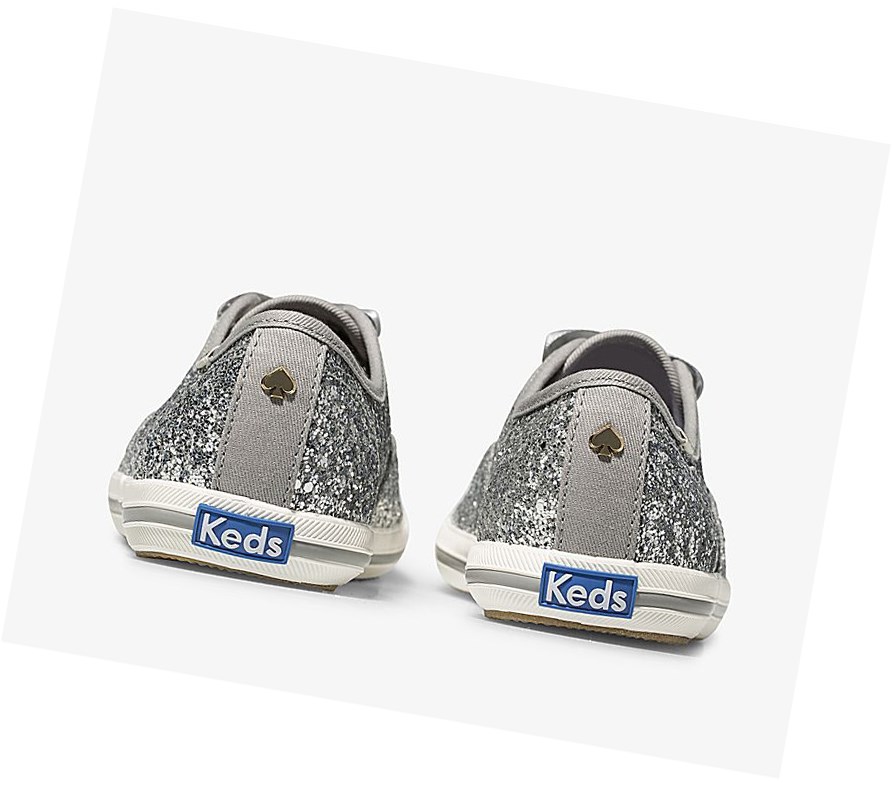 Keds x kate spade new york Champion Glitter Scarpe Stringate Donna Argento | BFZAI-0738