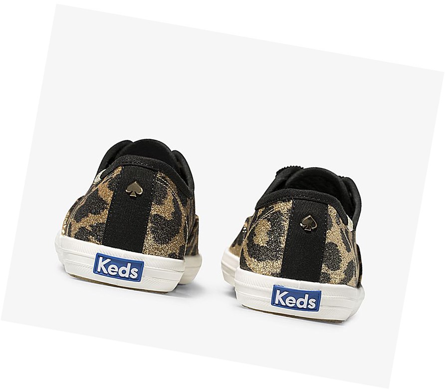 Keds x kate spade new york Champion Glitter Leopard Scarpe Stringate Donna Marroni | ESNYF-1697