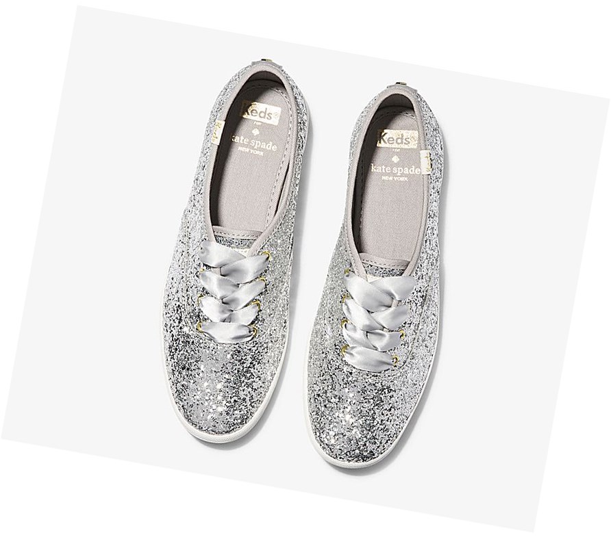 Keds x kate spade new york Champion Glitter Wedding Scarpe Da Ginnastica Donna Argento | LFDWO-7209