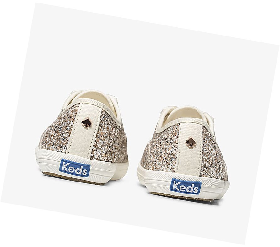 Keds x kate spade new york Champion Glitter Wedding Scarpe Stringate Donna Rosa Oro Colorate | TMSHQ-7809