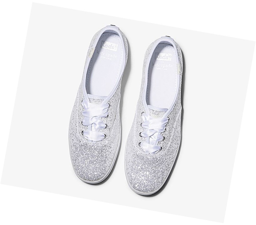 Keds x kate spade new york Champion Glitter Scarpe Stringate Donna Bianche | USPIE-5920