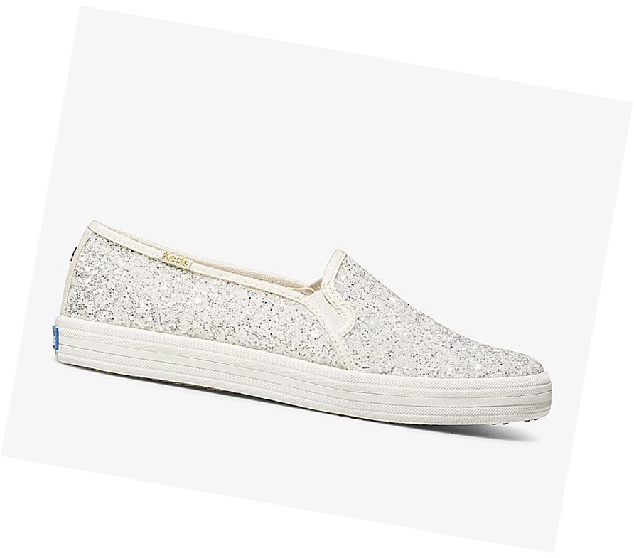 Keds x kate spade new york Double Decker Glitter Wedding Scarpe Slip On Donna Crema | RFOUI-8417