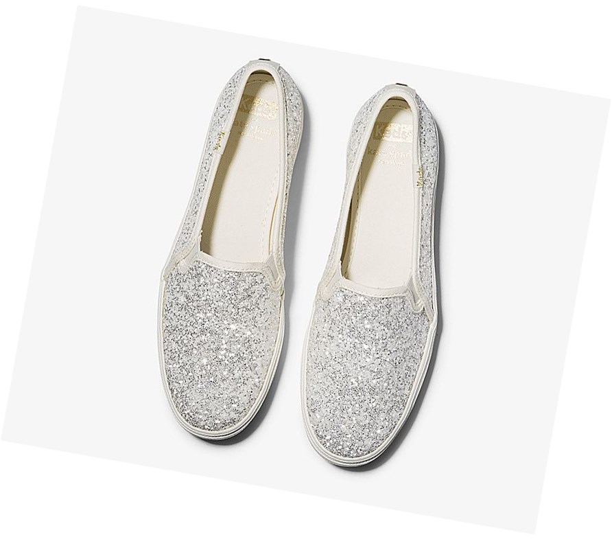 Keds x kate spade new york Triple Decker Glitter Wedding Scarpe Slip On Donna Crema | FUEKN-6214